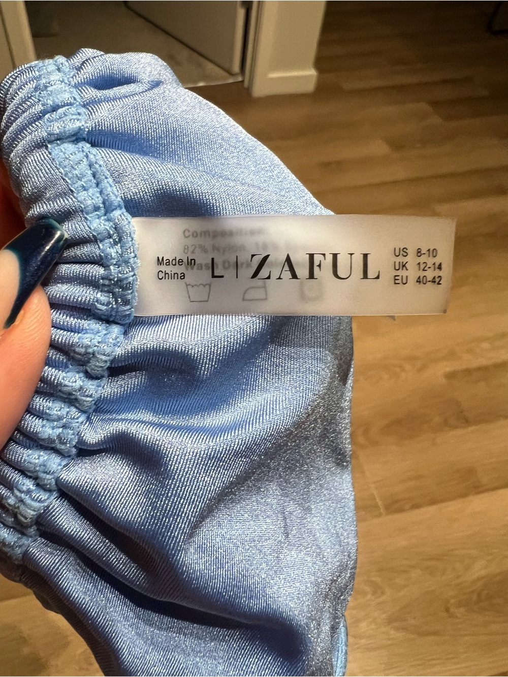 Zaful Light Blue Women's swim bottom Size Large